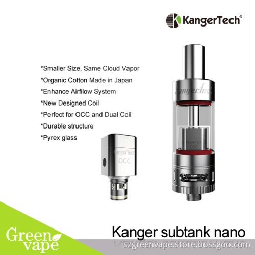 2015 Kanger New Arrival Kanger Sub tank RBA Atomizer Sub tank Nano Kangertech Atomizer